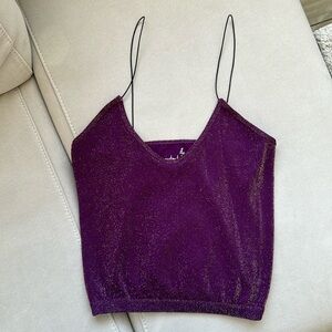 Free People Purple Sparkling Top. Size M/L Runs small